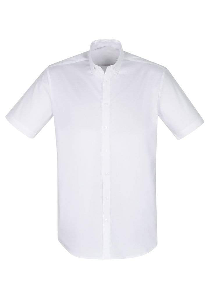 Biz Collection Camden Mens S/S Shirt S016MS Corporate Wear Biz Care White XS 